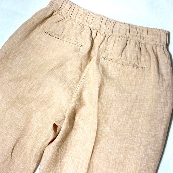 RACHEL “Rachel Roy” 100% Washable Linen Ankle Pants. Small. Tan. - Picture 7 of 13